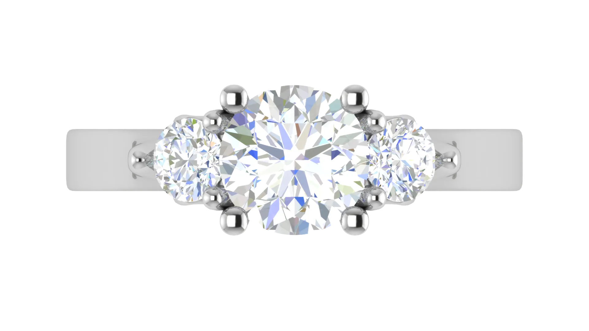1 Carat Solitaire Diamond Accents  Platinum Ring JL PT R3 RD 140
