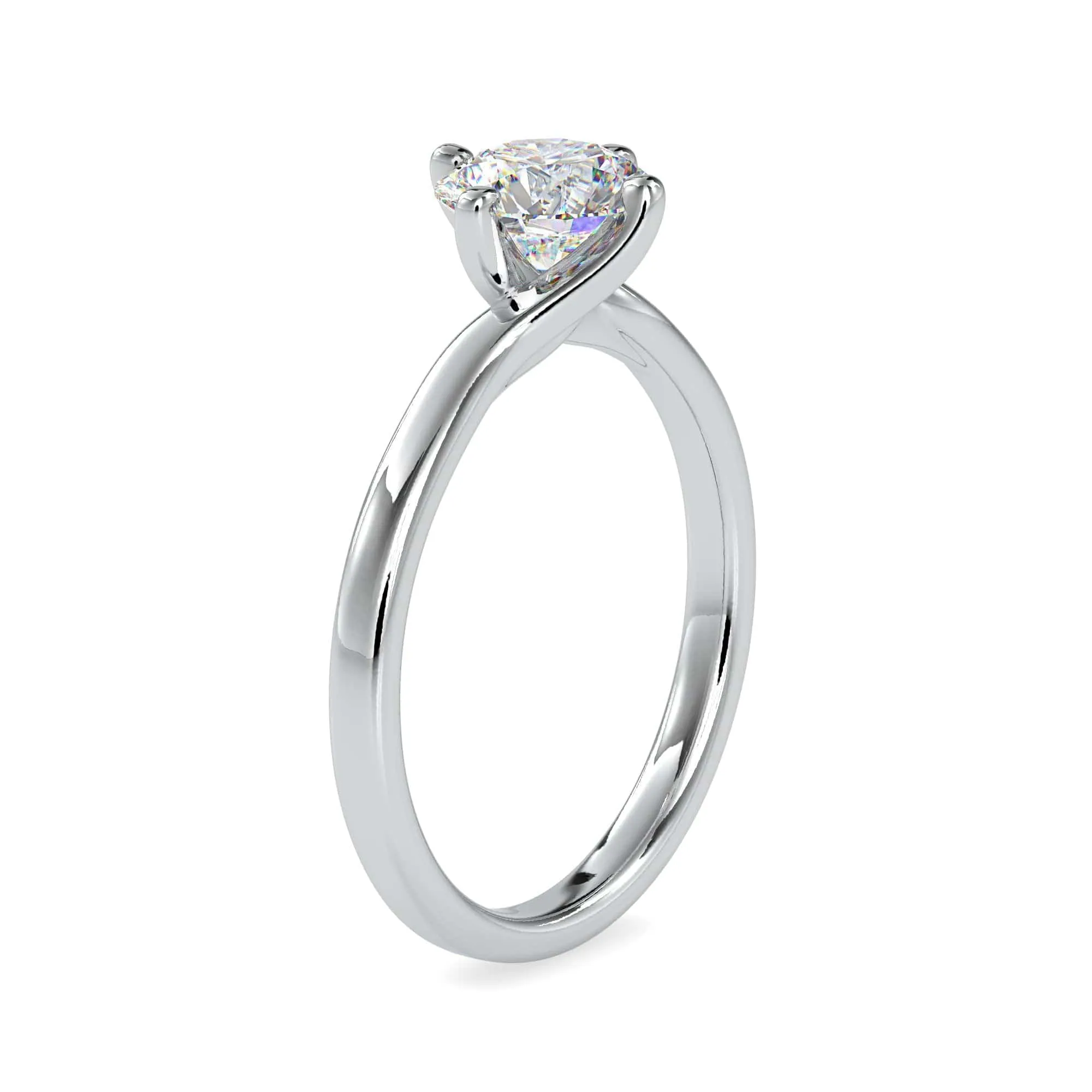 1-Carat Solitaire Platinum Engagement Ring JL PT 0053-C