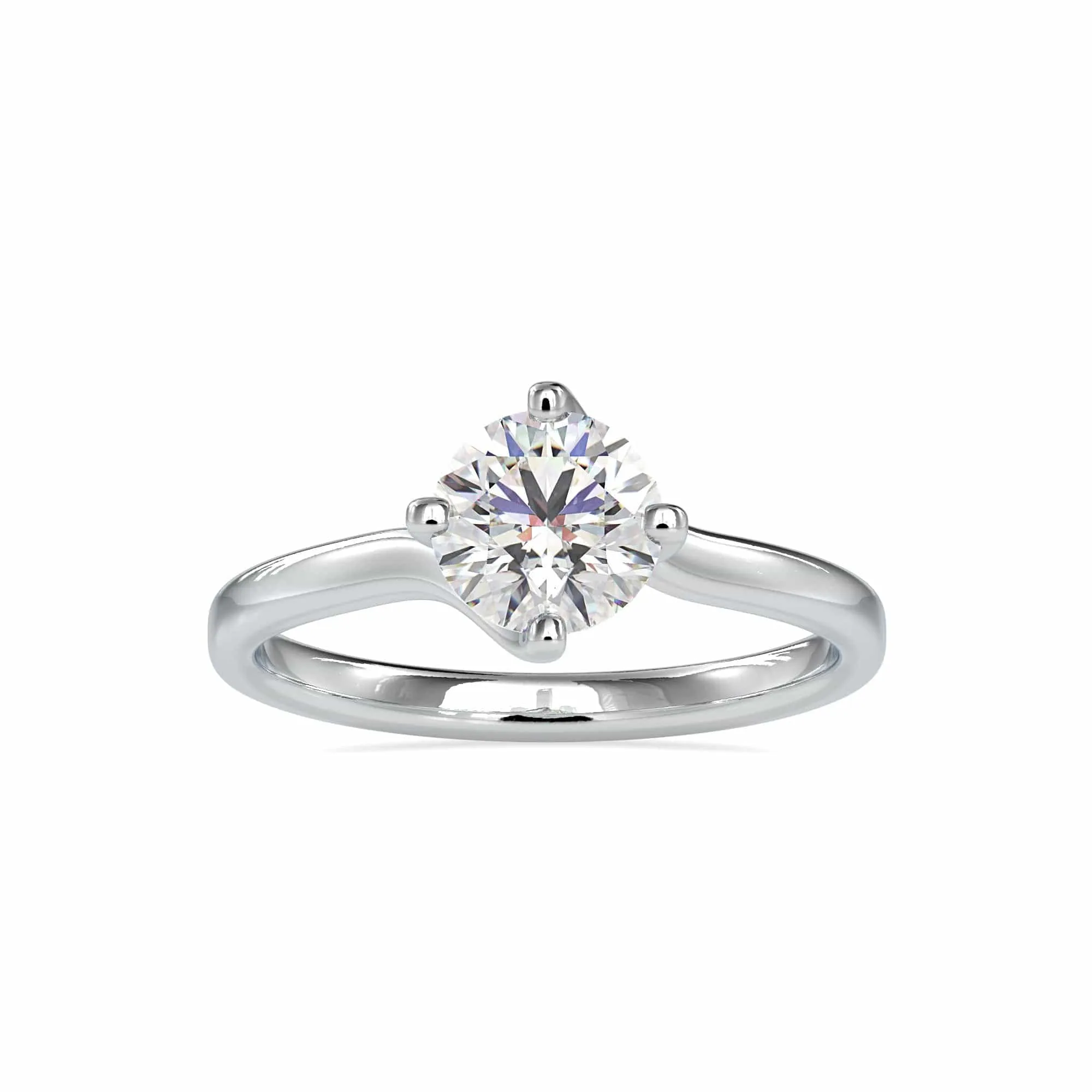 1-Carat Solitaire Platinum Engagement Ring JL PT 0053-C