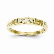 10k Yellow Gold Womens Diamond Wedding Band Ring
