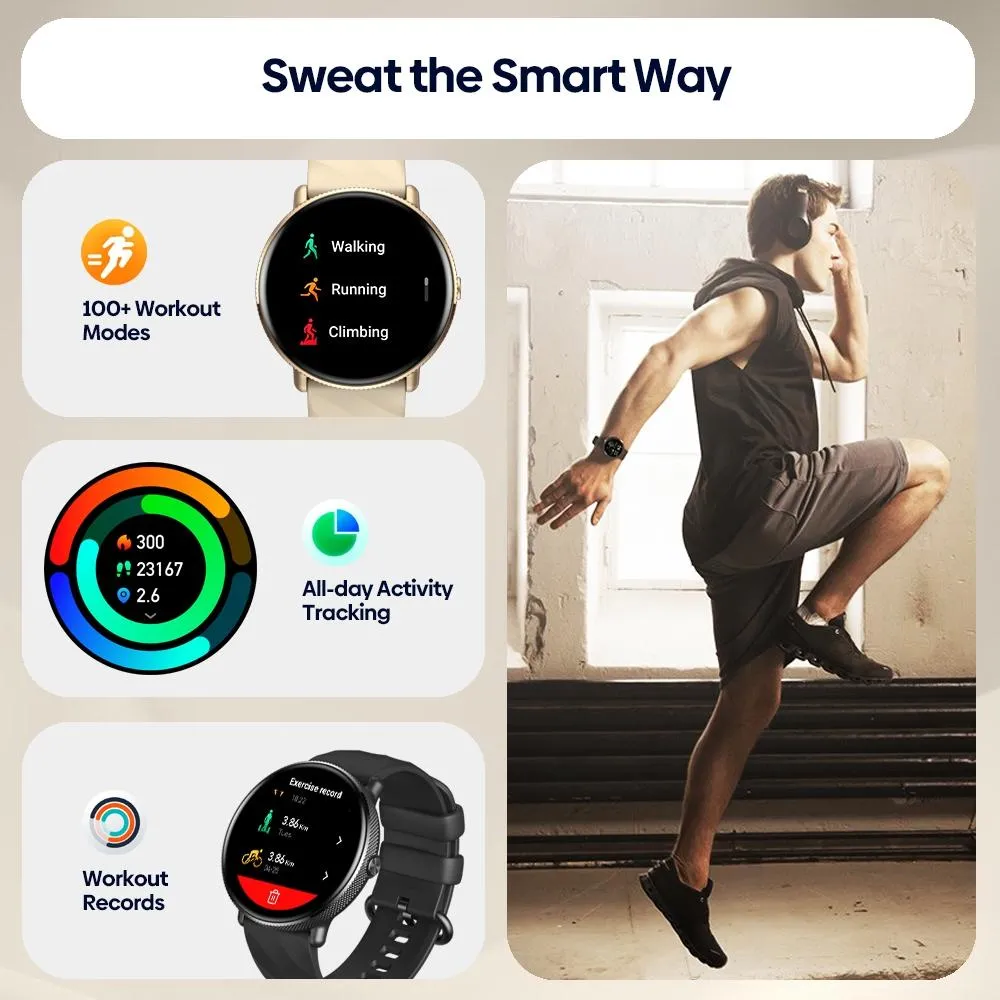 1.43 Inch Screen Voice Calling Smart Watch Support Heart Rate / Blood Pressure / Blood Oxygen