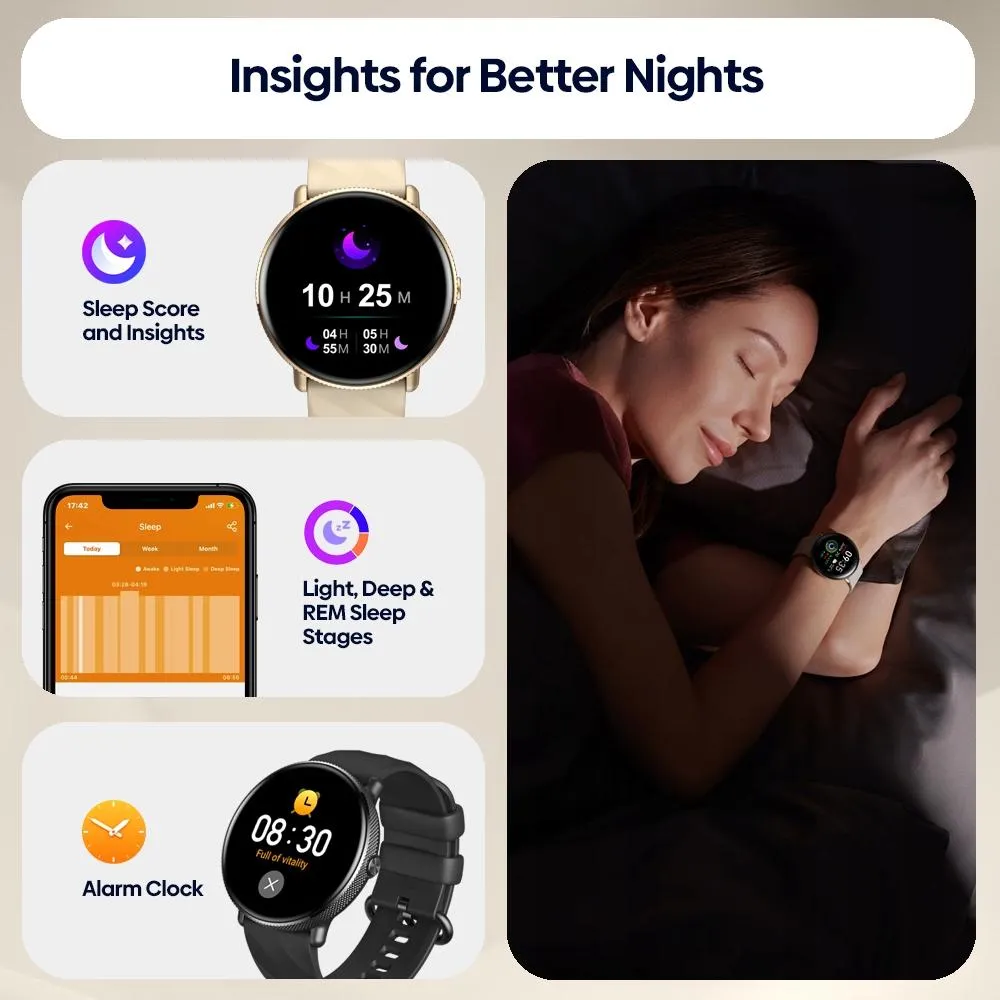 1.43 Inch Screen Voice Calling Smart Watch Support Heart Rate / Blood Pressure / Blood Oxygen