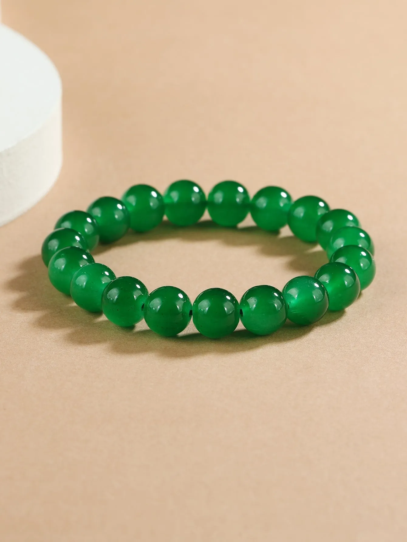 1pc Green Beaded Bracelet for Women Crafted Jewelry Stackable Bracelets