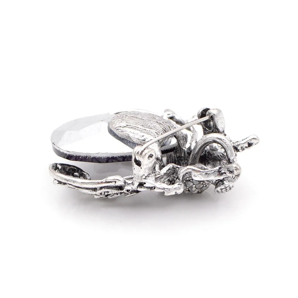 3 Colors Choose Crystal Bug Brooches for Women