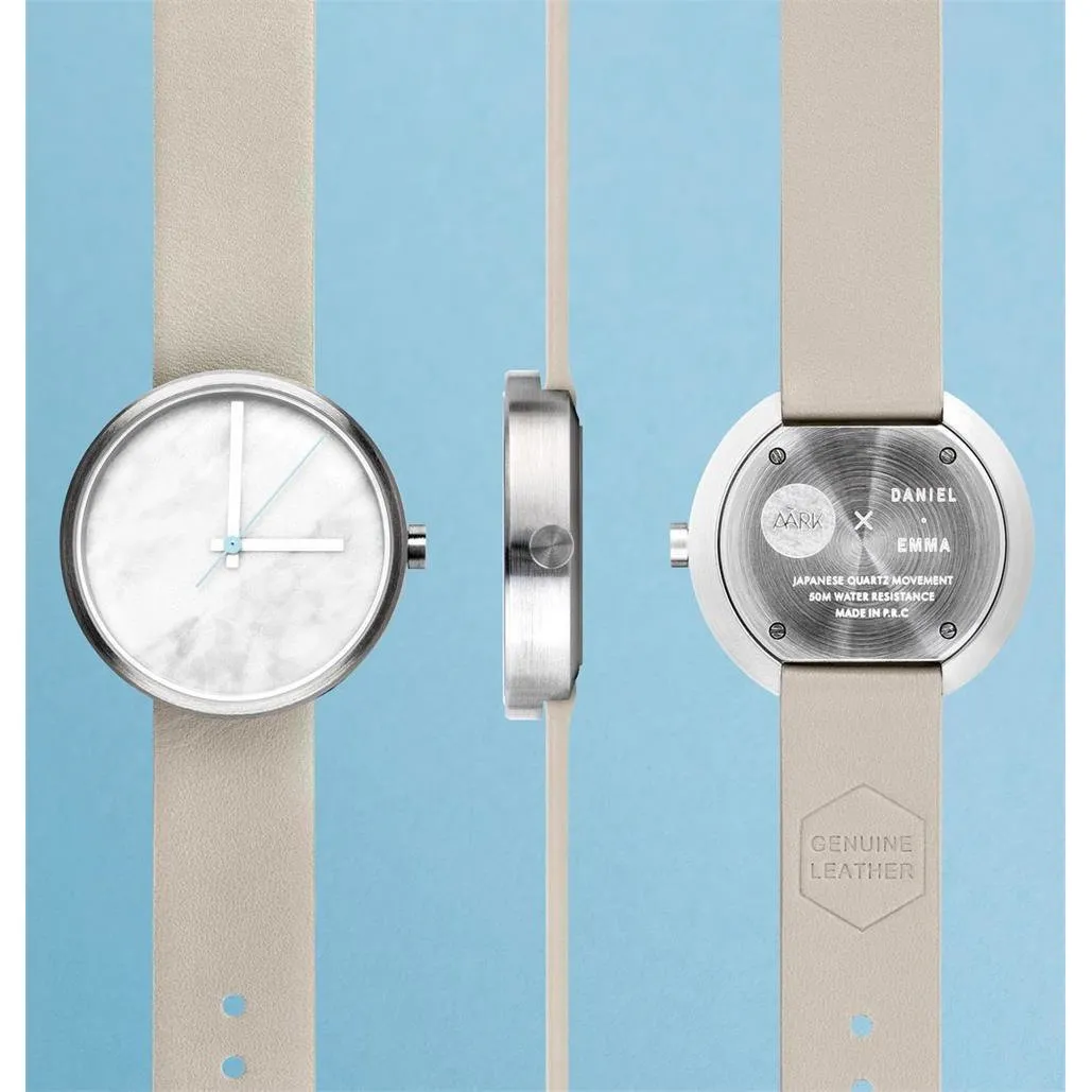AARK Collective Marble Carrara White Italian Leather