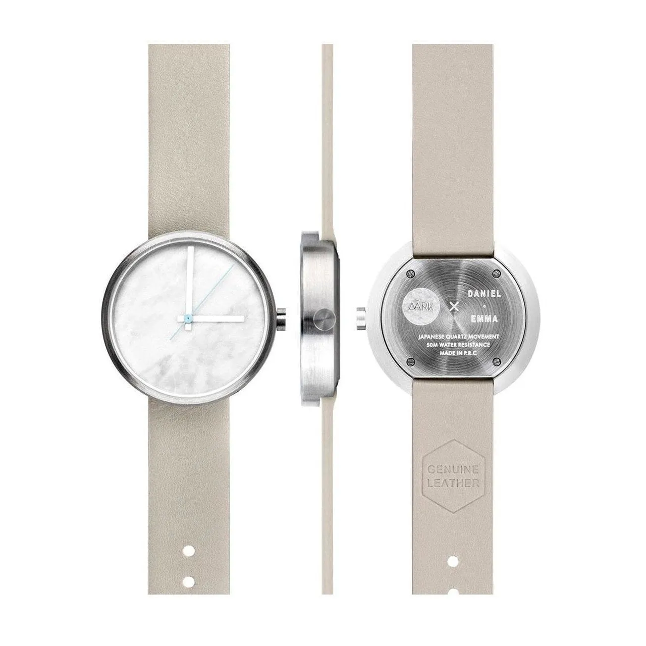 AARK Collective Marble Carrara White Italian Leather