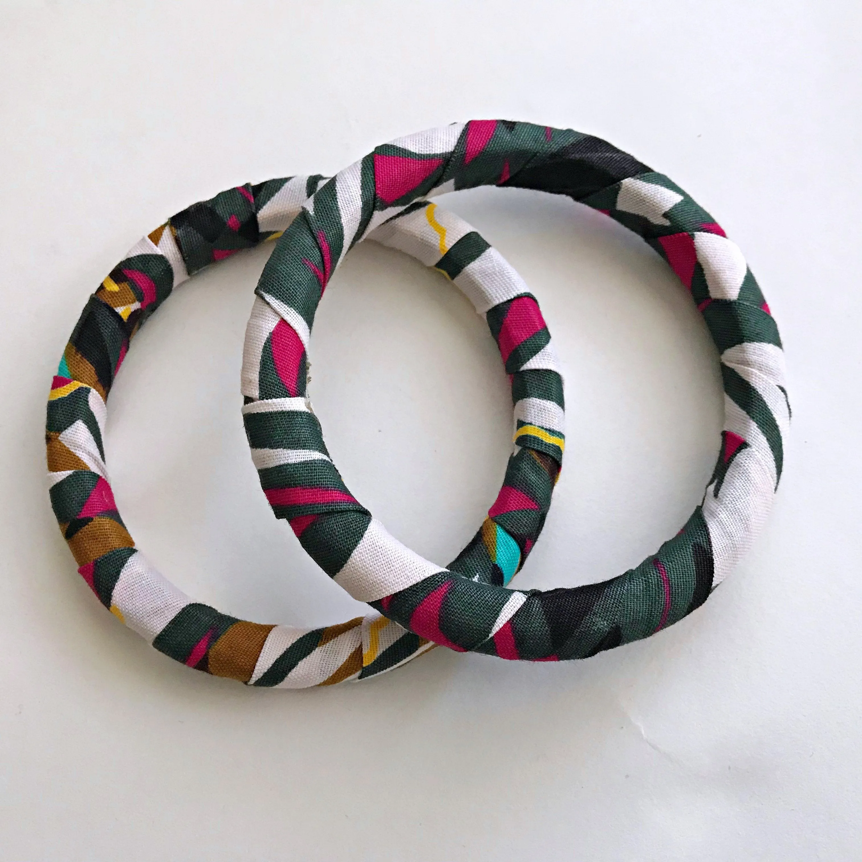 African Print Bangles Bracelets