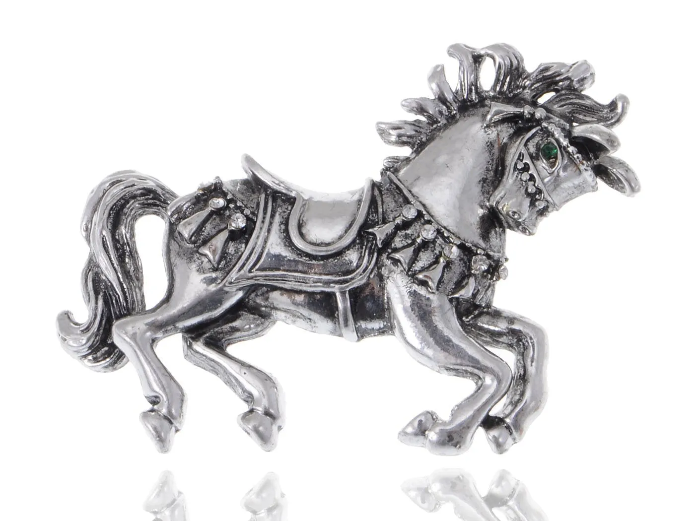 Alilang Vintage Inspired Repro Carousel Merry-Go-Round Horse Metal Costume Jewelry Pin Brooch