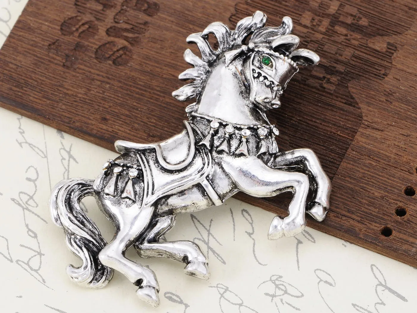 Alilang Vintage Inspired Repro Carousel Merry-Go-Round Horse Metal Costume Jewelry Pin Brooch