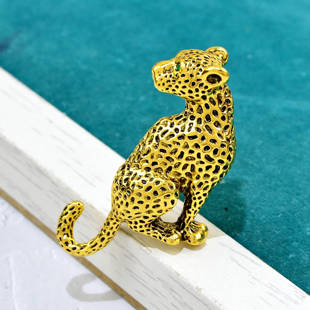 Antique Gold Leopard Brooch Women And Men Brooch