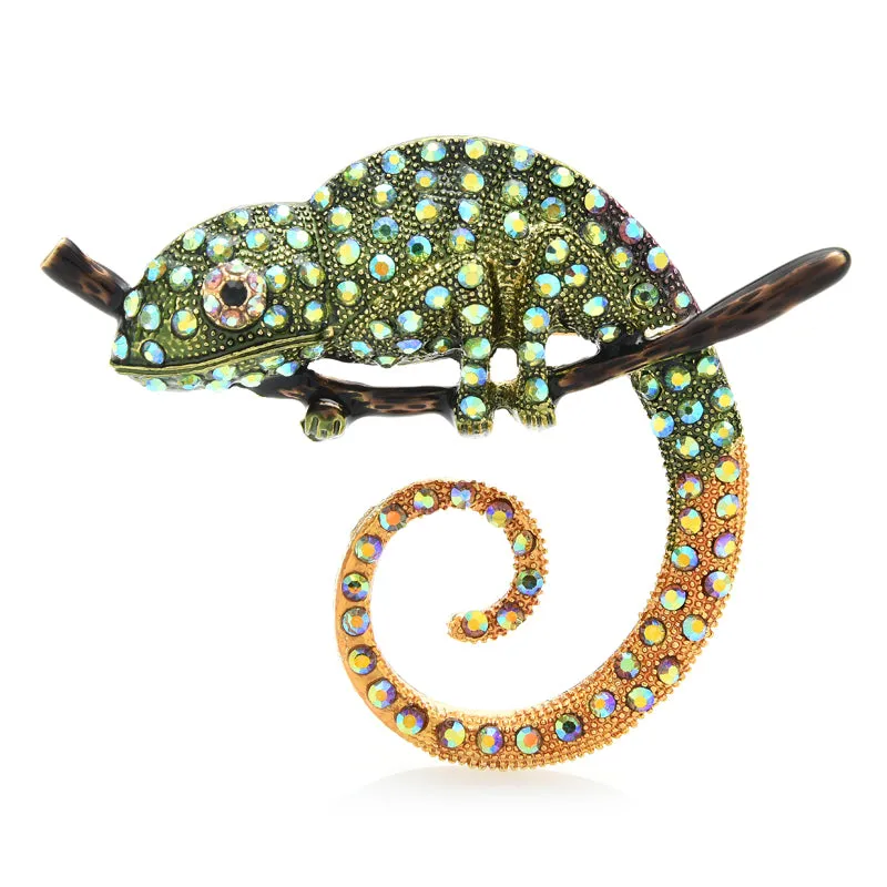 Big Multicolor Lizard Brooch Pins Fashion Animal Brooch Jewelry Gift