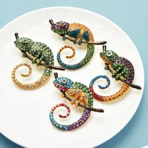 Big Multicolor Lizard Brooch Pins Fashion Animal Brooch Jewelry Gift