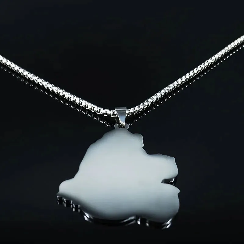 Black Enamel Stainless Steel  Indian Art Hindu God Figure Necklaces