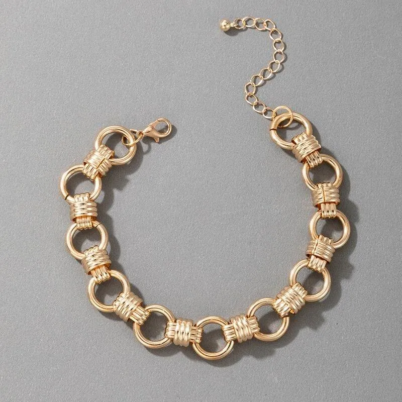 Bohemian Geometric Bracelets for Women Hollow Gold Color