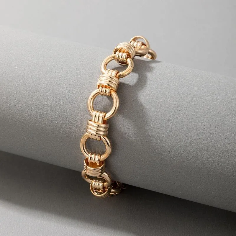 Bohemian Geometric Bracelets for Women Hollow Gold Color