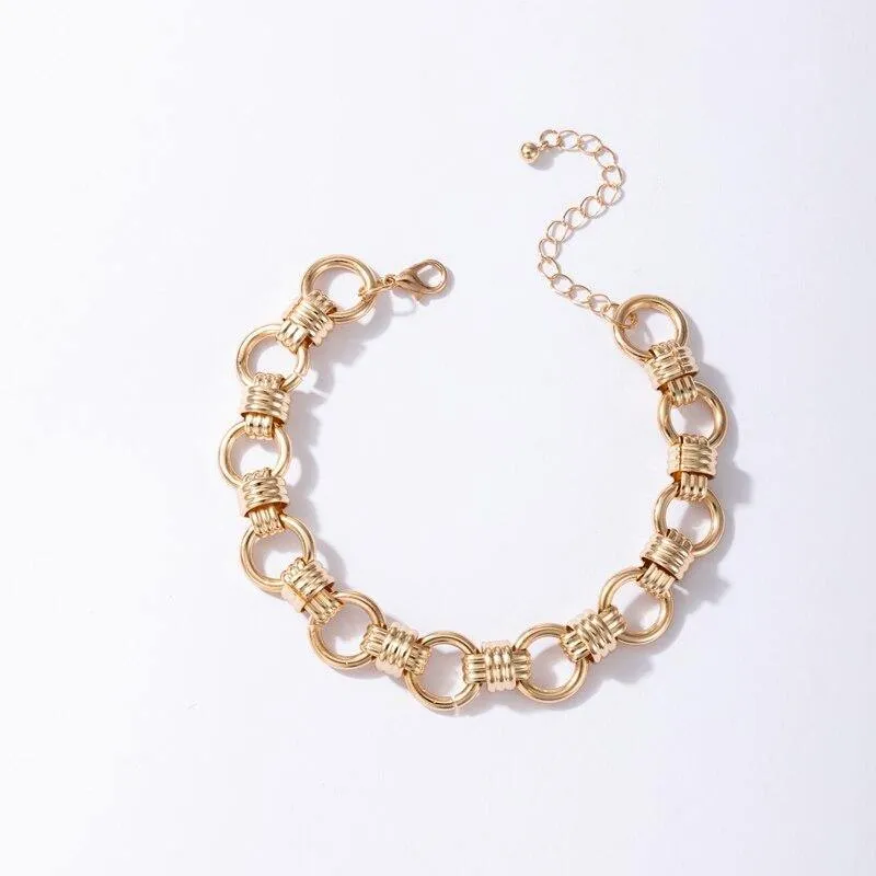 Bohemian Geometric Bracelets for Women Hollow Gold Color