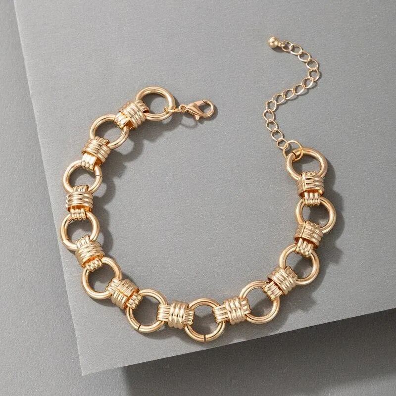 Bohemian Geometric Bracelets for Women Hollow Gold Color
