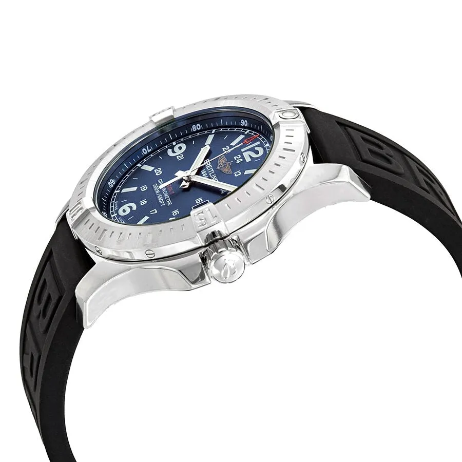 Breitling Colt Quartz Blue Dial Black Rubber Men's Watch A7438811/C907BKPT3 A7438811-C907-152S-A20S.1