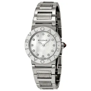 Bvlgari Bvlgari Mother of Pearl Diamond Dial Stainless Steel Ladies Watch 101886