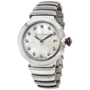 Bvlgari Lvcea  Automatic Mother of Pearl Diamond Ladies Watch 102382