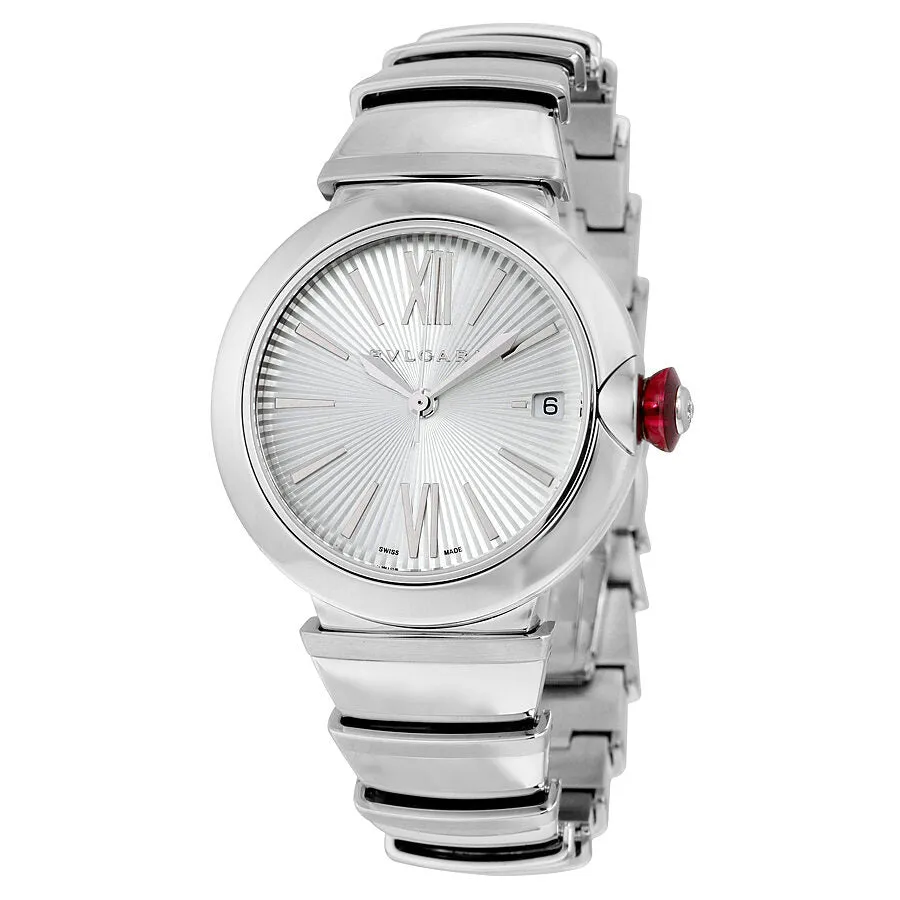 Bvlgari Lvcea Automatic Silver Dial Stainless Steel Ladies Watch 102383
