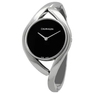Calvin Klein Party Small Black Dial Bangle Ladies Watch K8U2S111