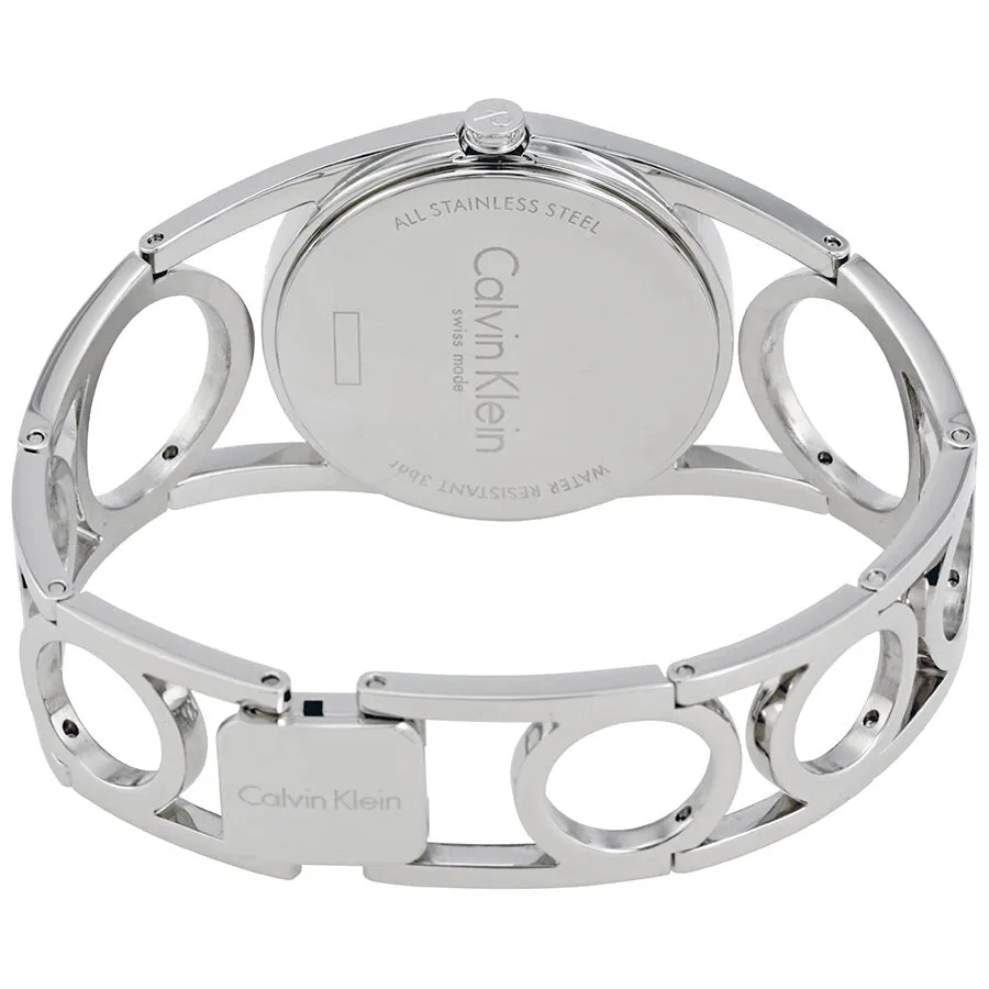 Calvin Klein Round Silver Dial Stainless Steel Ladies Watch K5U2M146