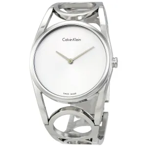 Calvin Klein Round Silver Dial Stainless Steel Ladies Watch K5U2M146