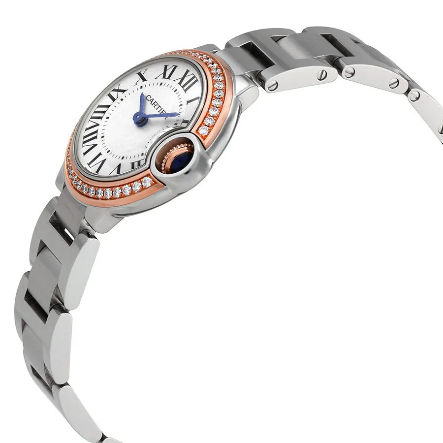 Cartier Ballon Bleu Silver Dial Stainless Steel Ladies Watch WE902079
