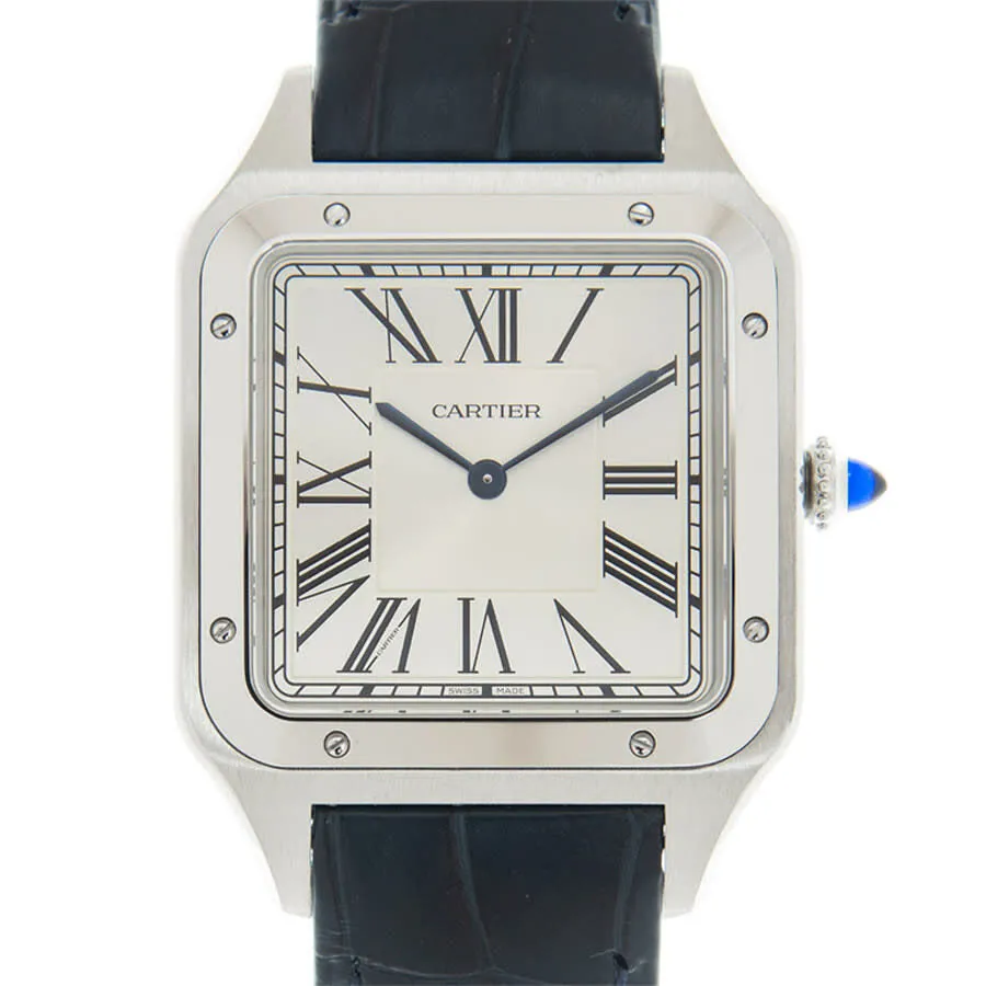 Cartier XL Santos Dumont Hand Wind Silver Dial Men's Watch WSSA0032