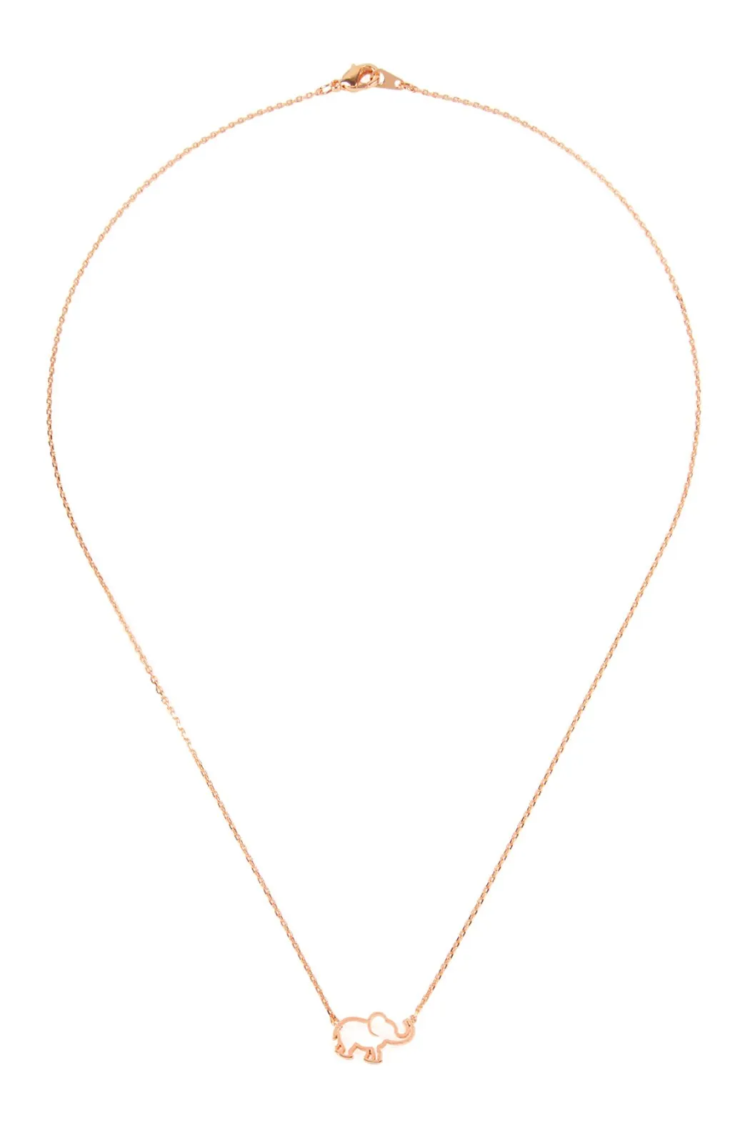 Cast Elephant Pave Necklace