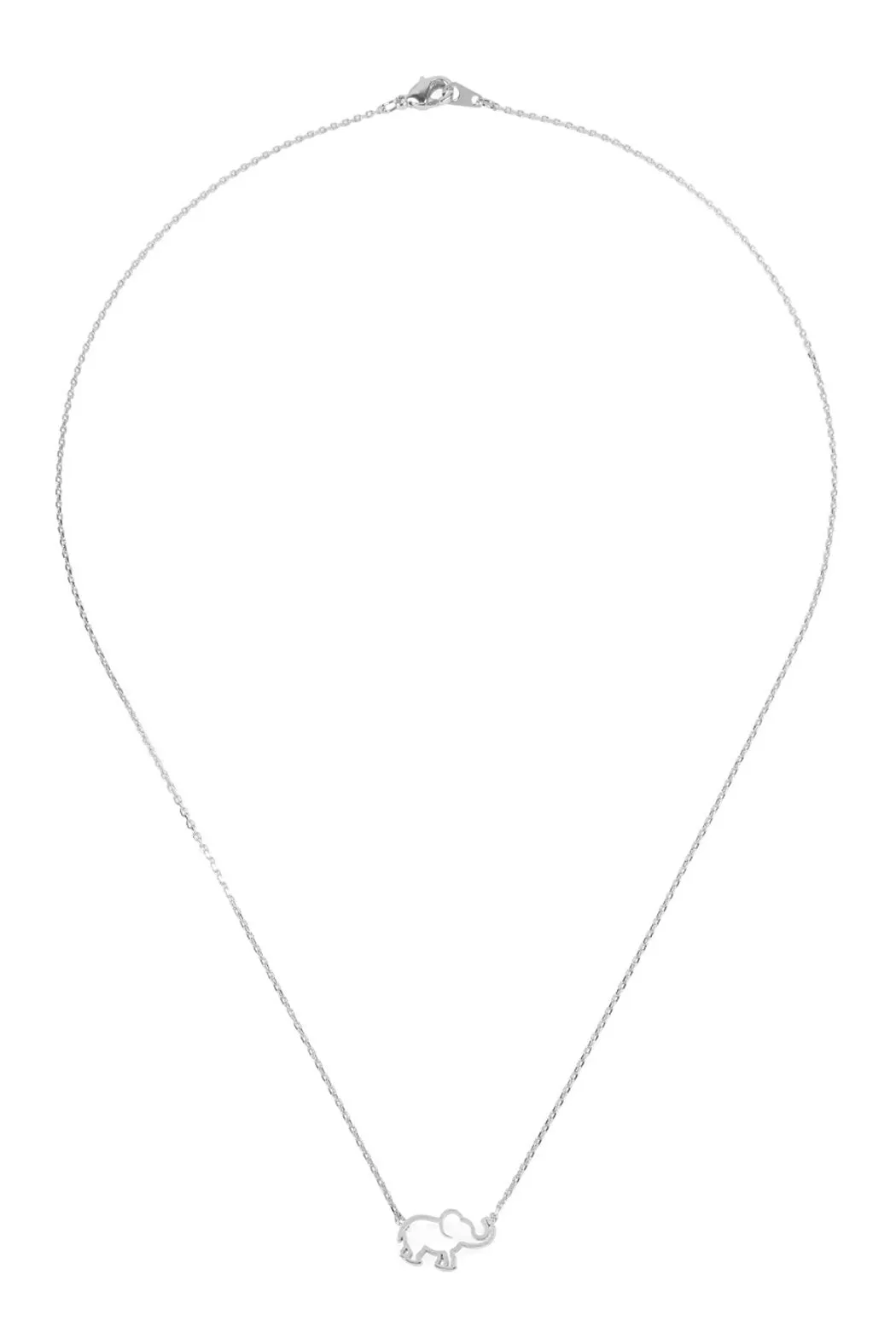 Cast Elephant Pave Necklace