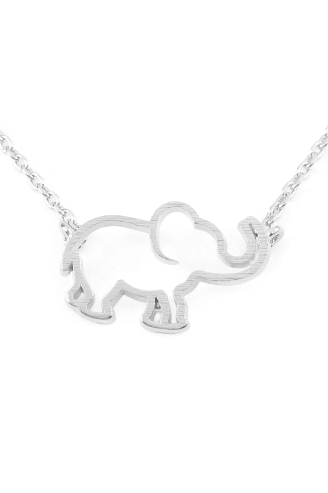 Cast Elephant Pave Necklace