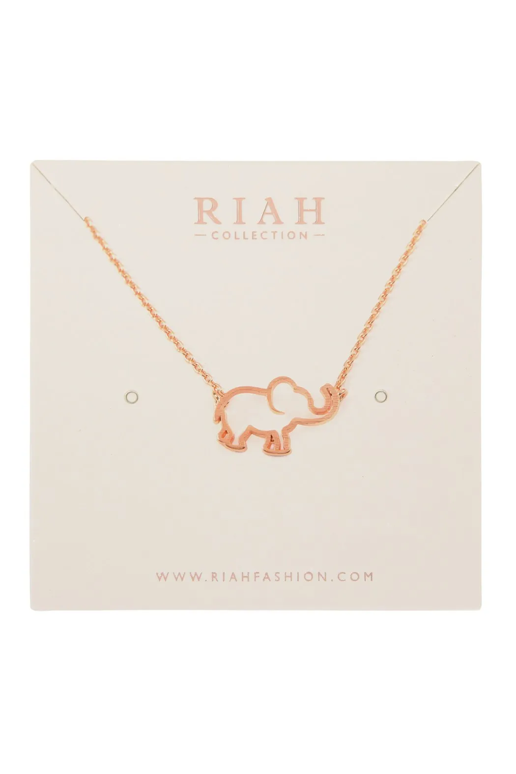 Cast Elephant Pave Necklace