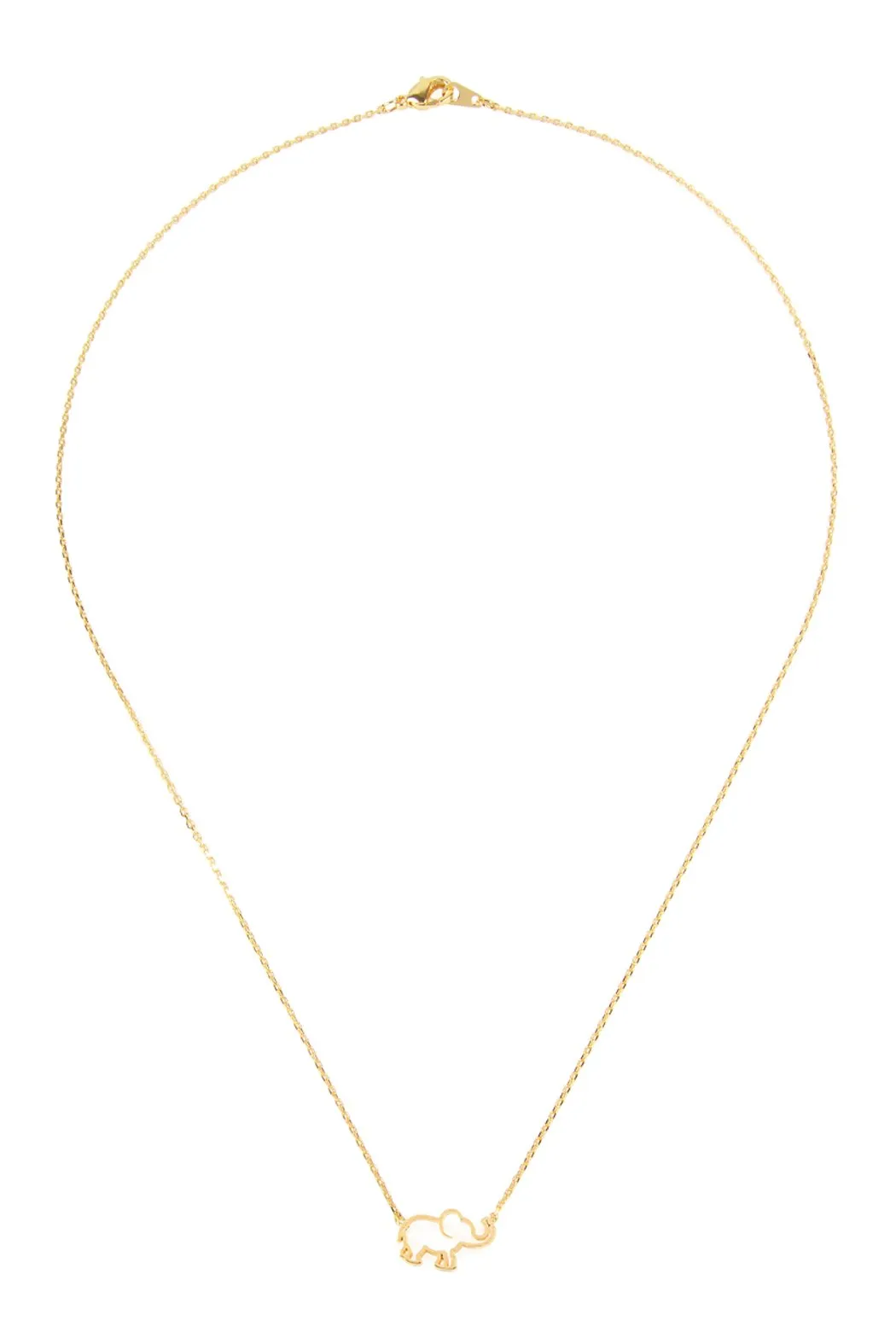 Cast Elephant Pave Necklace