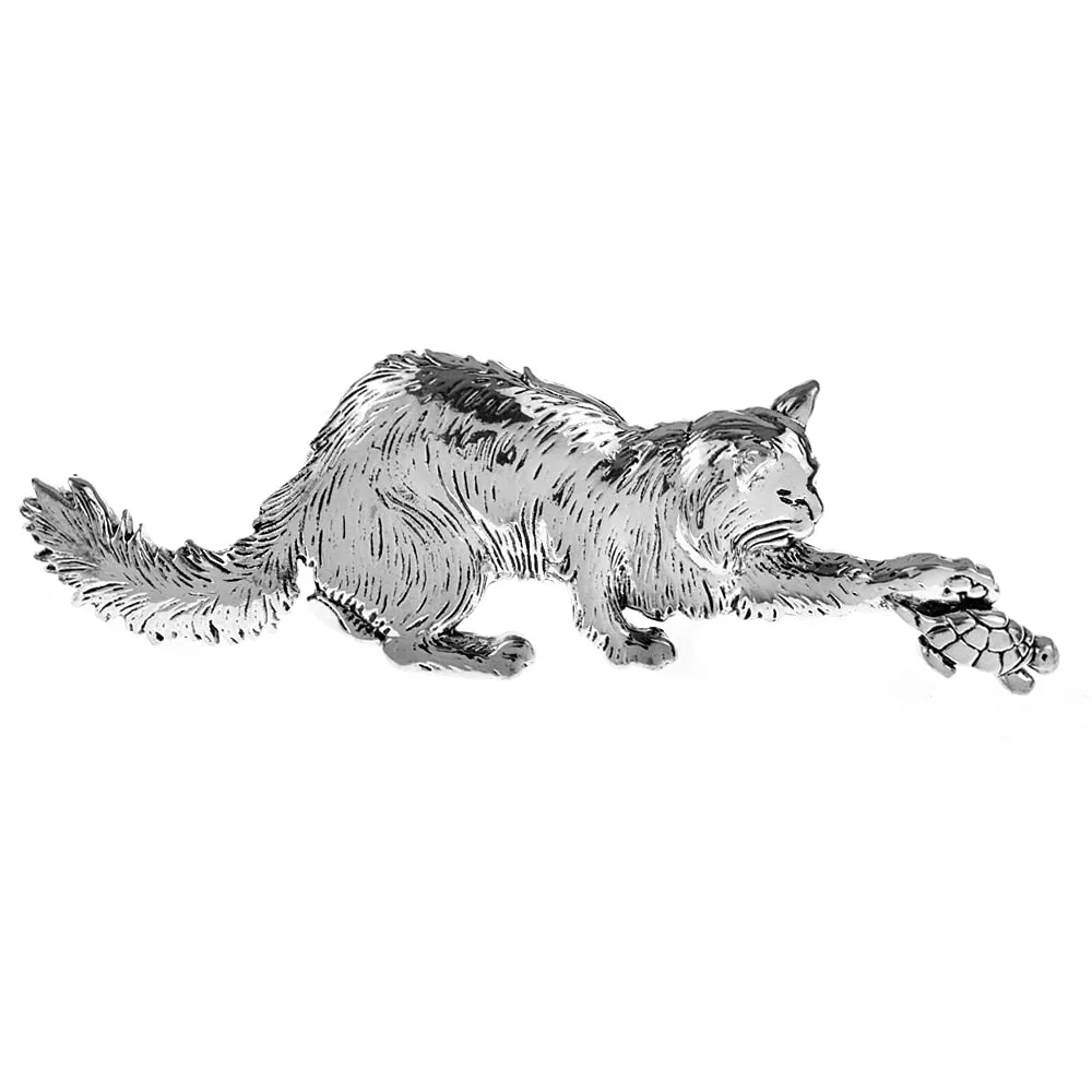 Cat Catch Tortoise Brooches For Women And Men