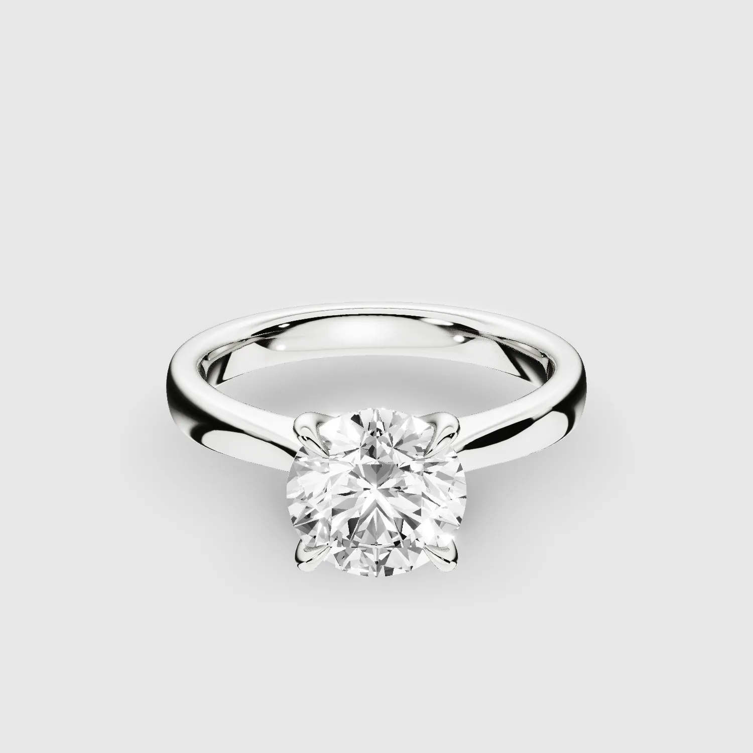 Classic Solitaire Engagement Ring-Round