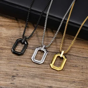 Cool Geometric Pendant Necklaces for Men Boys