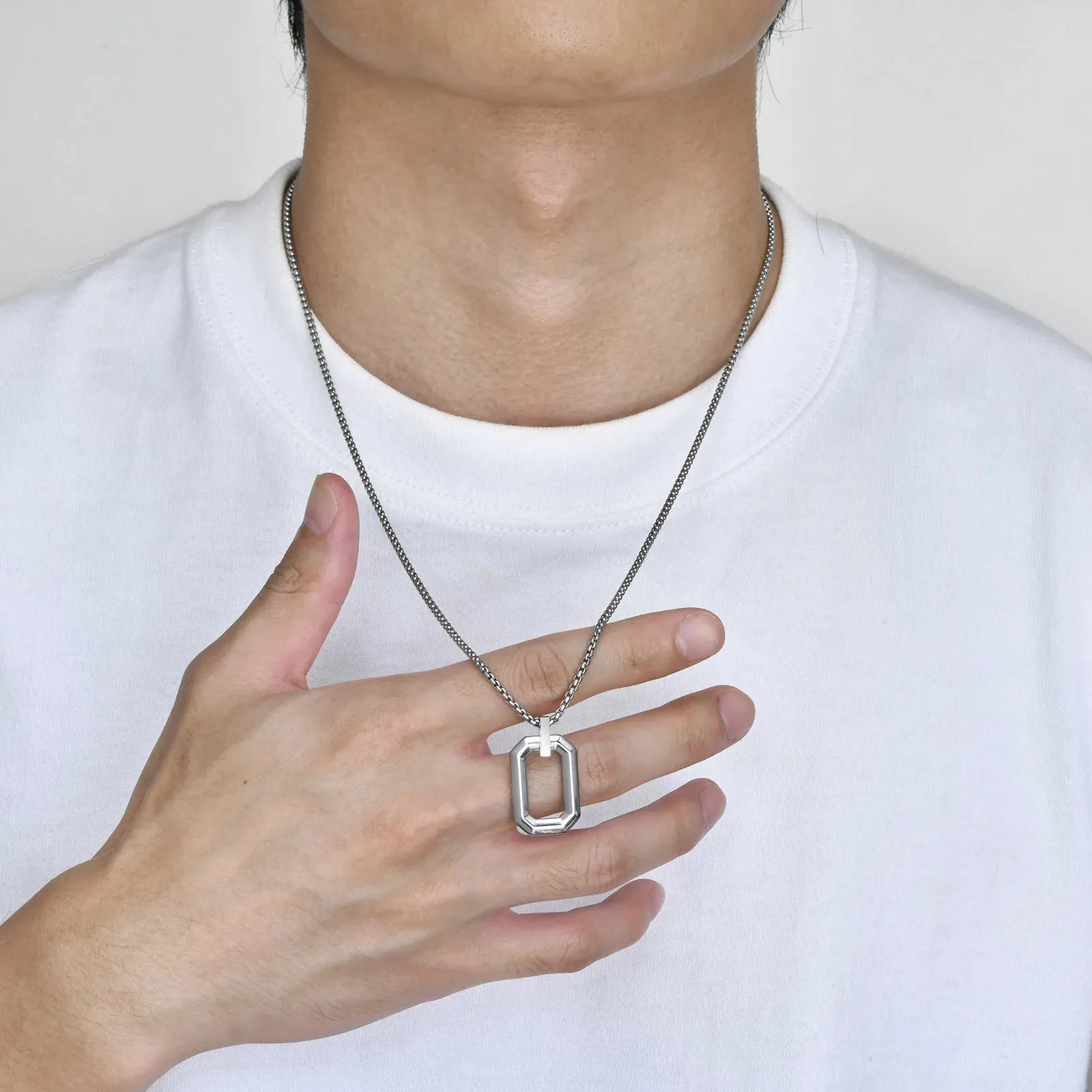 Cool Geometric Pendant Necklaces for Men Boys