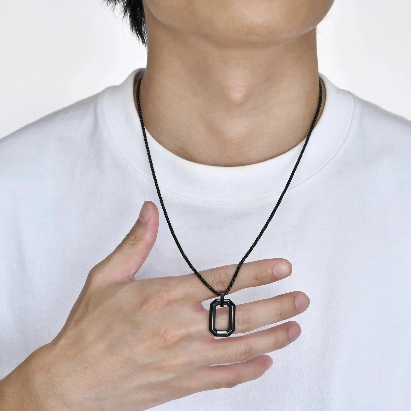Cool Geometric Pendant Necklaces for Men Boys