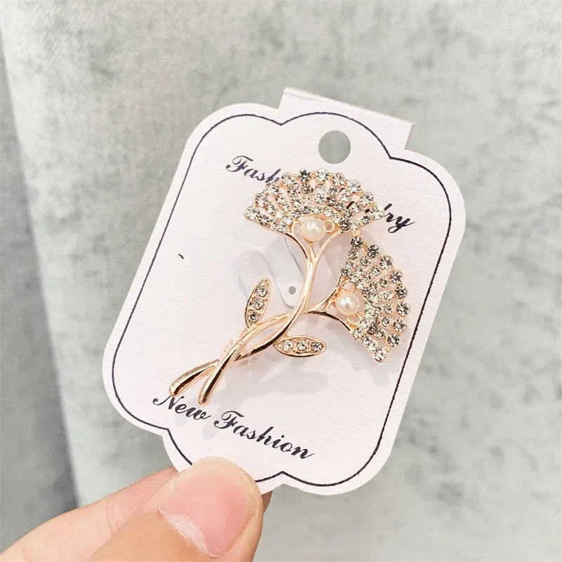 Crystal Brooches Luxury Vintage Geometric Brooch