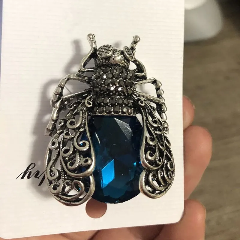 Crystal Insect Brooch Beetles Brooches Pin Fashion Brooch For Women