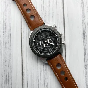 Designer Brown Leather Strap Wrist Watch For Men