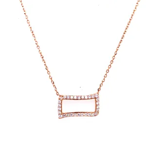Diamond Open Frame Pendant Necklace