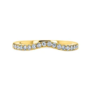 Diamond Wedding Band Curved 1/5 CTW 14k Yellow Gold