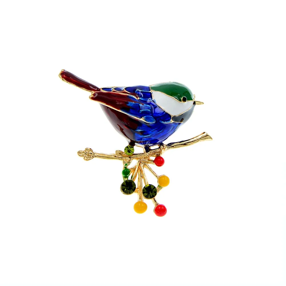 Enamel Bird Brooches For Women