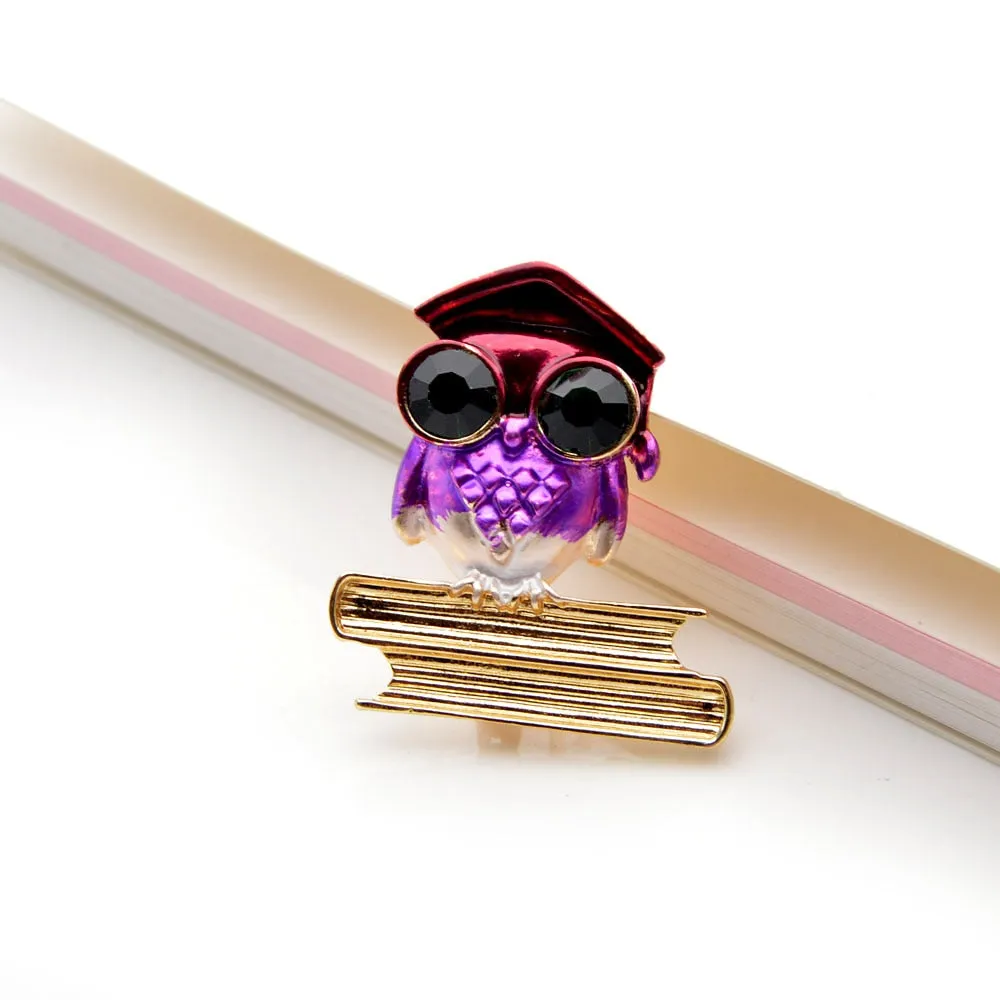 Enamel Owl Brooches Kids Jewelry Fashion Animal Design Brooch