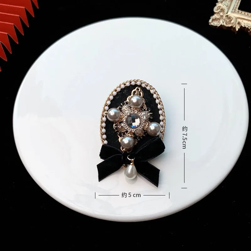 Famous Luxury Brand Designer Flower Bow Tassel Brooch