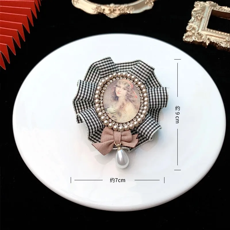 Famous Luxury Brand Designer Flower Bow Tassel Brooch