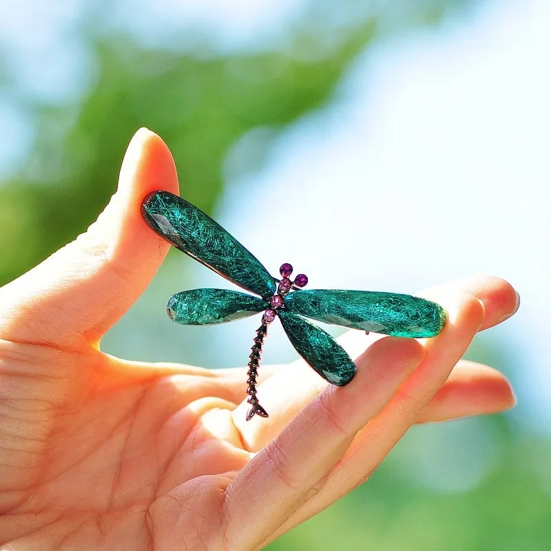 Fashion Dragonfly Brooches For Women Vintage Insect Animal Brooch Pin Jewelry